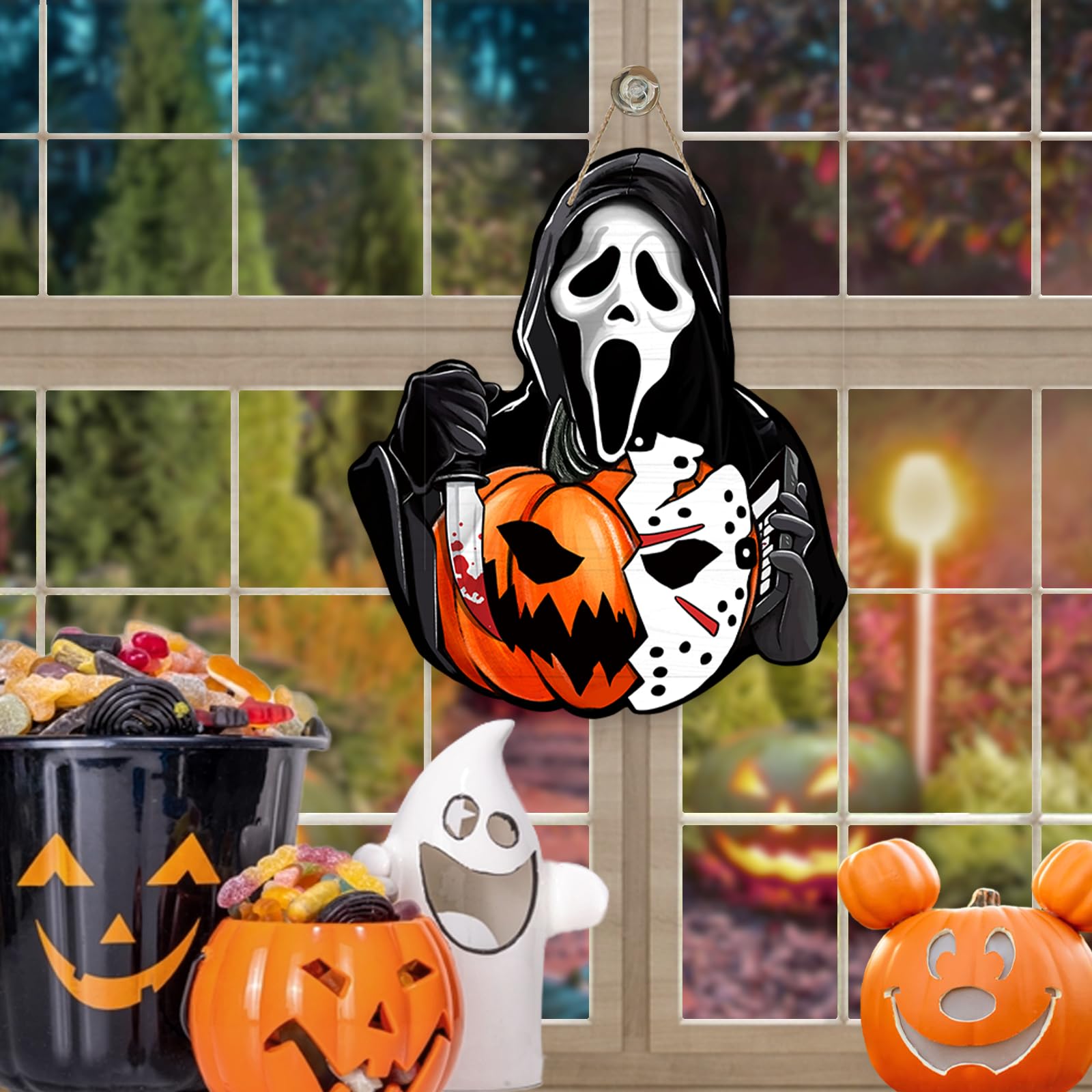 Amazon｜Deroro ハロウィーン 死神サイン フロントドア装飾用 ホラー